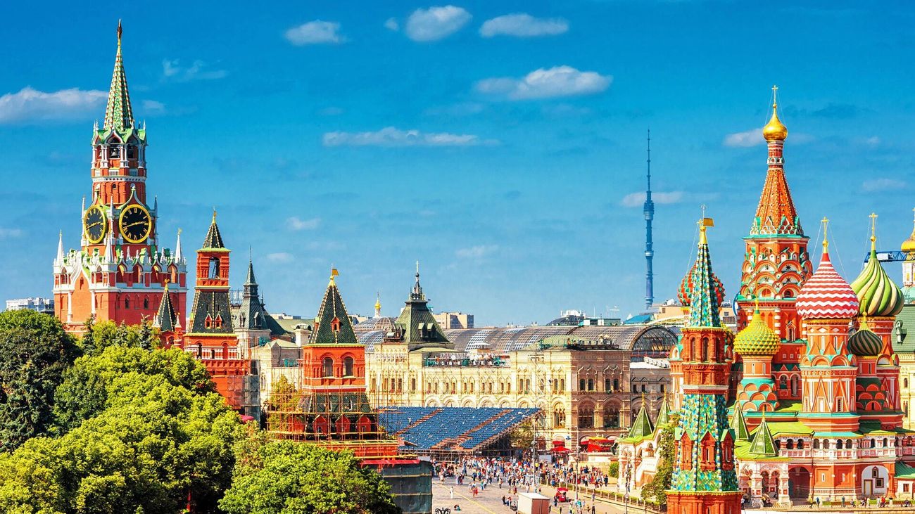 Red Square with the Kremlin and Saint Basil's Cathedral, Moscow